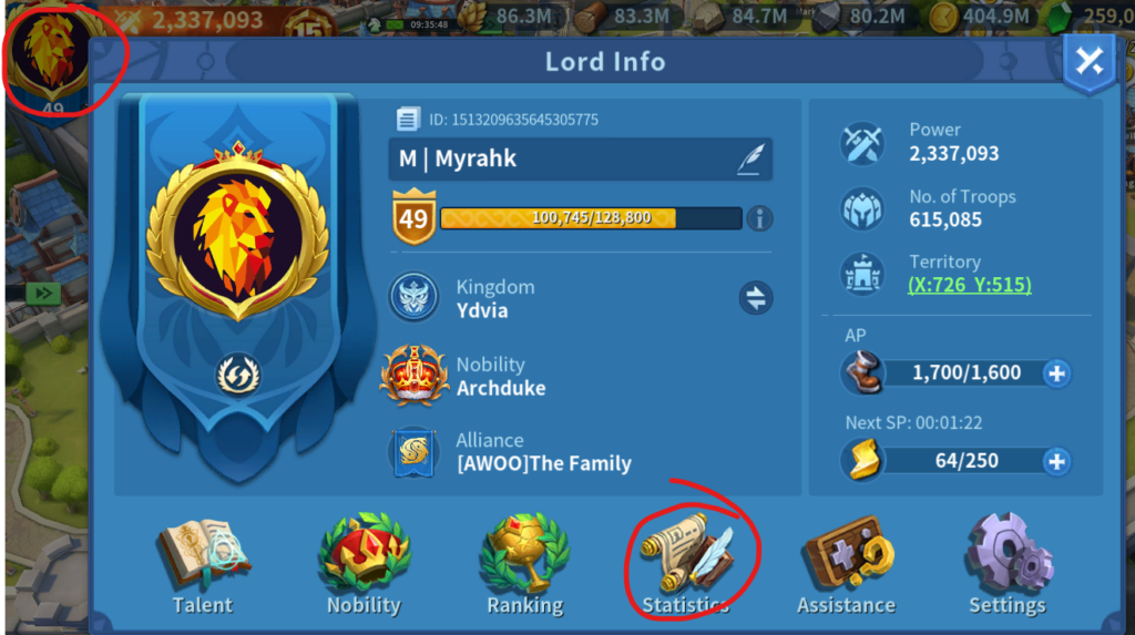 Lords Mobile: How to move your Kingdom to another Server?